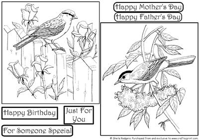 Digital Stamps - Birds 7
