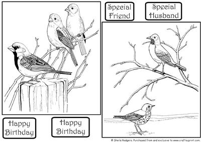 Digital Stamps - Birds 8