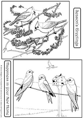Digital Stamps - Birds 10