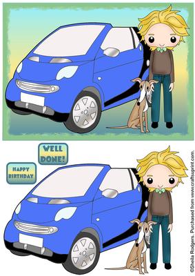 Boy with Car and Dog 2