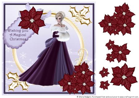 8x8 Magical Christmas Lady