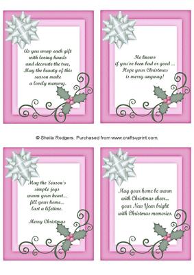 Set of 4 Christmas Toppers