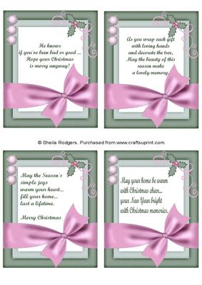 Set 2 of 4 Christmas Toppers