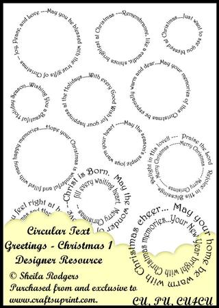 Circular Text Greetings - Christmas 1