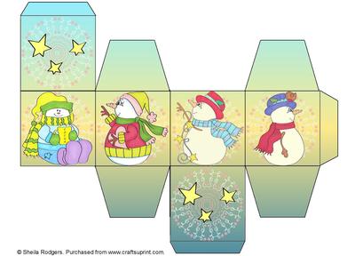 All in One Gift Box - Snowmen