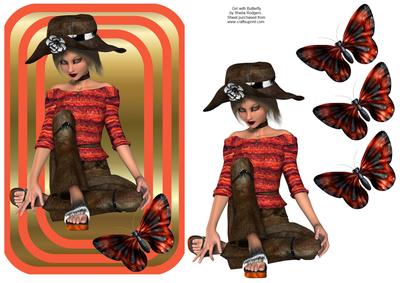 Girl with Butterfly