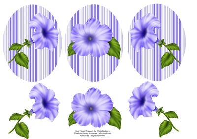 Blue Flower Toppers