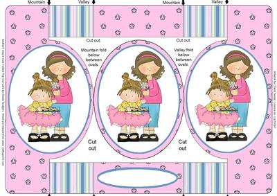Mother's Day 6 Oval Folded Pop Out Card