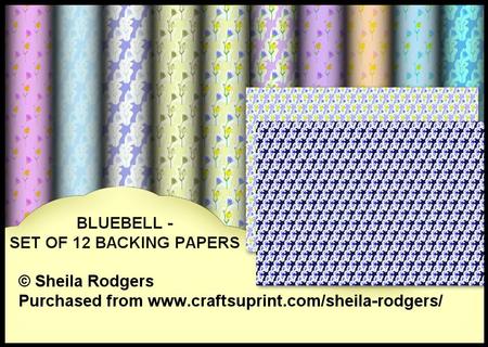 Bluebell - Set of 12 Backing Papers