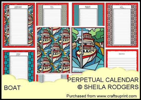 Perpetual Calendar - Boat