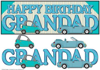 Large Dl Grandad with Cars