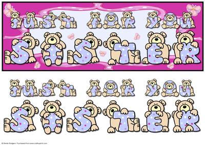 Large Dl Just for You Sister