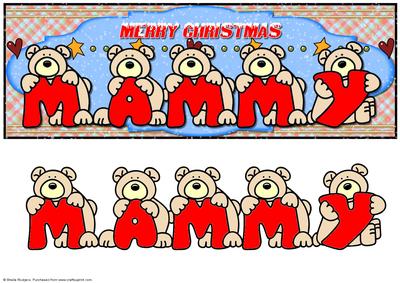 Large Dl Merry Christmas Mammy
