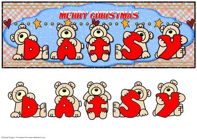 Large Dl Merry Christmas Daisy