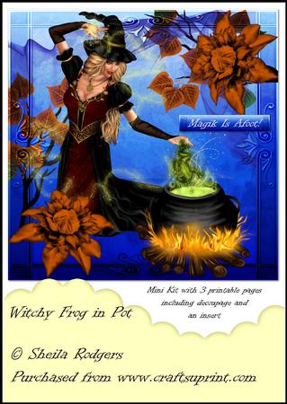 Witchy Frog in Pot