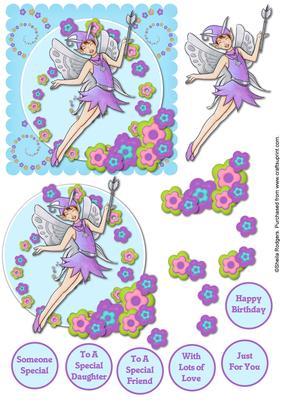 Happy Fairy with Flowers