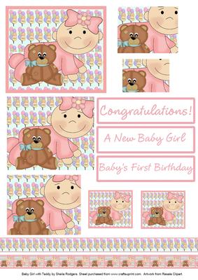 Baby Girl with Teddy