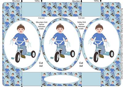 Boy on a Bike in Blue