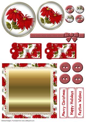 Mix'n'match Card - Poinsettia