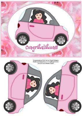 Congratulations Pink Car