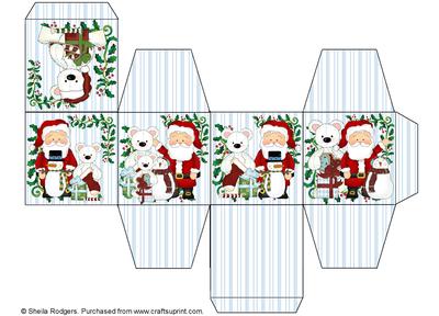All in One Gift Box - Santa with Bears and Snowmen