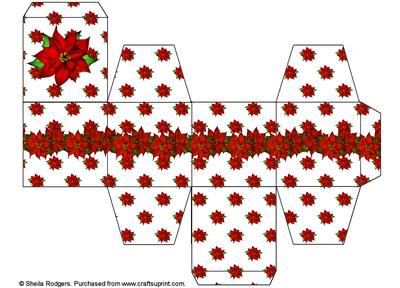 All in One Gift Box - Only Poinsettias