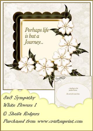 8x8 Sympathy White Flowers 1 - Mini Kit