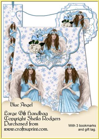 Large Gift Handbag - Blue Angel