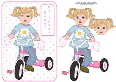 Blonde Girl on Bike