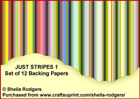 Just Stripes 1 - Set of 12 Backing Papers
