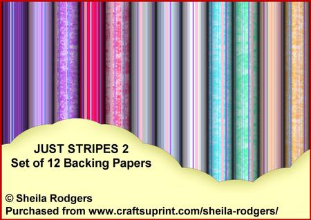 Just Stripes 2 - Set of 12 Backing Papers