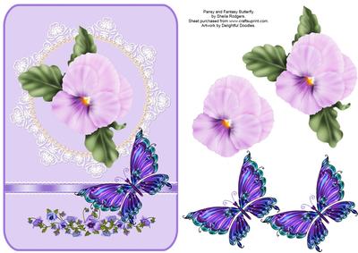 Pansy and Fantasy Butterfly