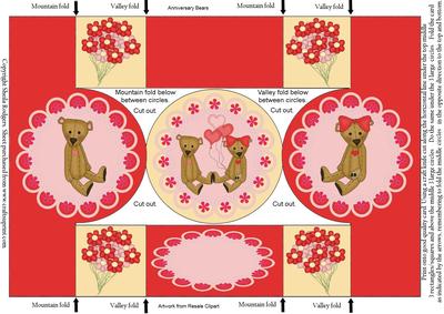 Anniversary Bears Circle Pop Out