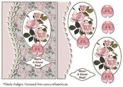 Framed Pale Pink Roses
