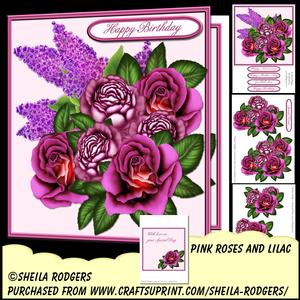 Pink Roses and Lilac