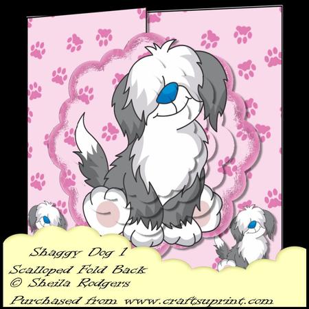 Shaggy Dog 1 Scalloped Fold Back Mini Kit