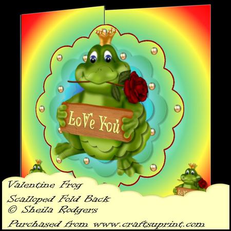 Valentine Frog - Scalloped Fold Back Mini Kit