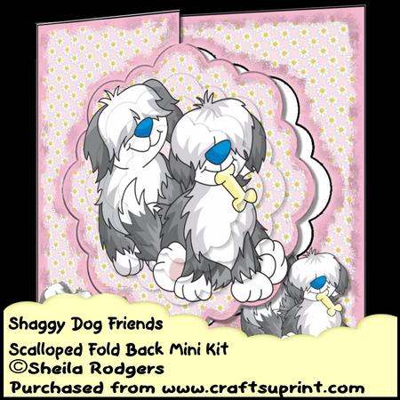 Shaggy Dog Friends Scalloped Fold Back Mini Kit