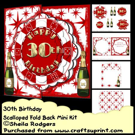 30th Birthday - Scalloped Fold Back Mini Kit