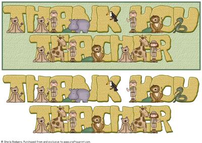 Thank You Teacher - Jungle Safari