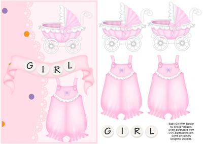 Baby Girl with Border