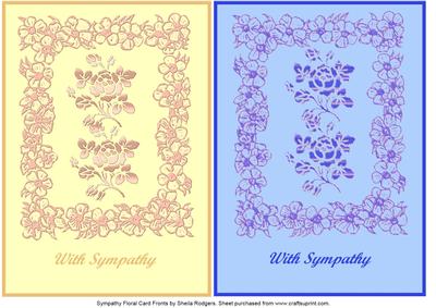 Sympathy Floral Card Fronts
