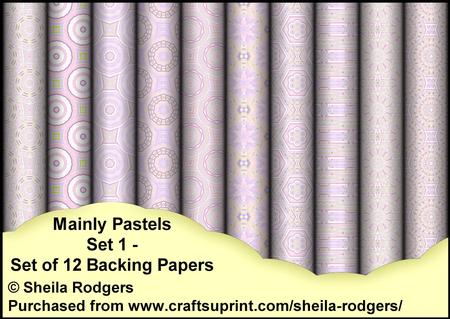 Mainly Pastels Set 1 - Set of 12 Backing Papers