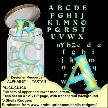 Designer Resource - Alphabet 1 - Tartan