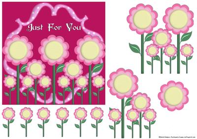 6 Inch Pink Flowers Just for You