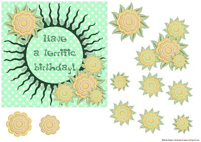 6 Inch Polka Dot Flowers Birthday
