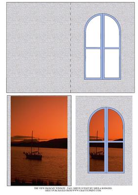 The View from My Window - Tall Ship in Sunset
