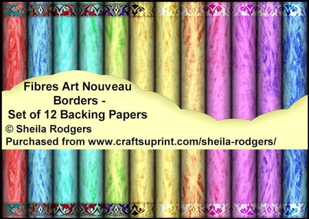 Fibres Art Nouveau Borders - Set of 12 Backing Papers