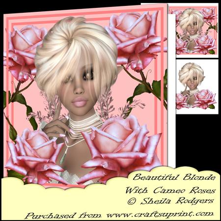 Beautiful Blonde with Cameo Roses