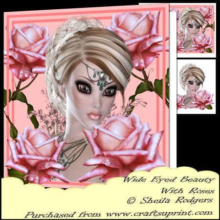 Wide Eyed Beauty with Roses